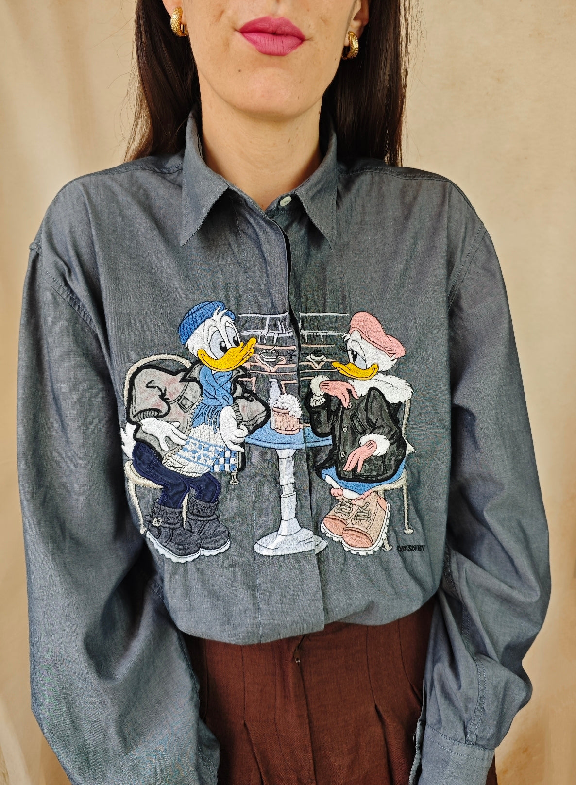 Camicia Disney paperino e paperina bar