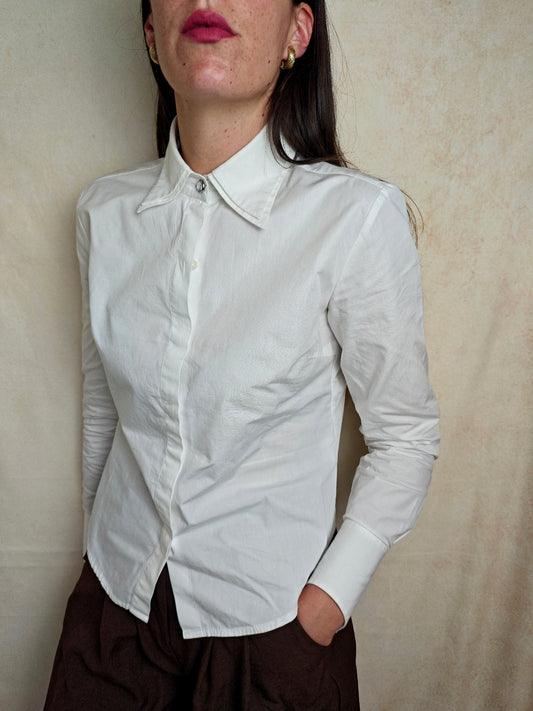 Camicia collo a punta larga