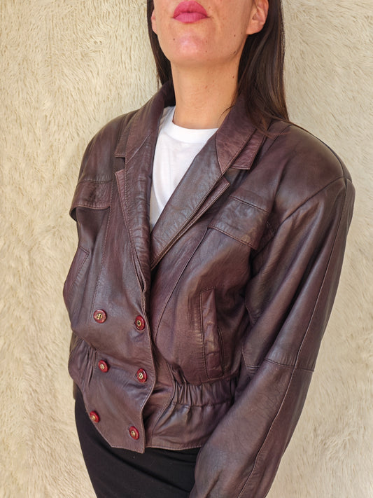 Giacca bomber melanzana
