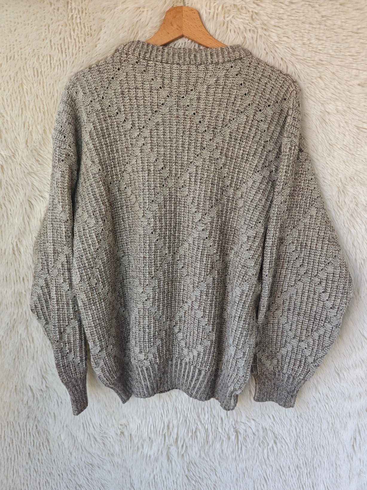 Maglione intrecciato beige
