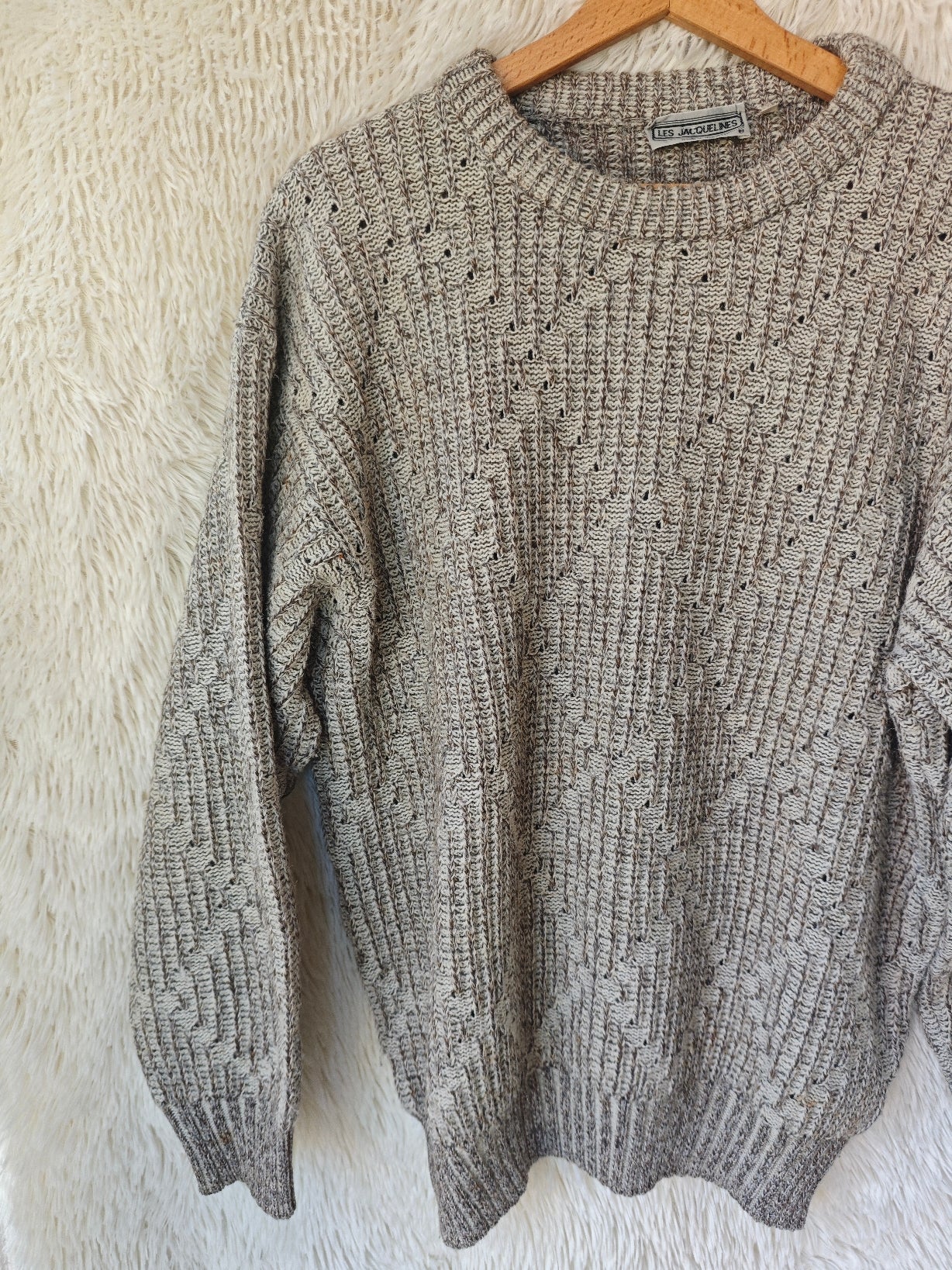 Maglione intrecciato beige