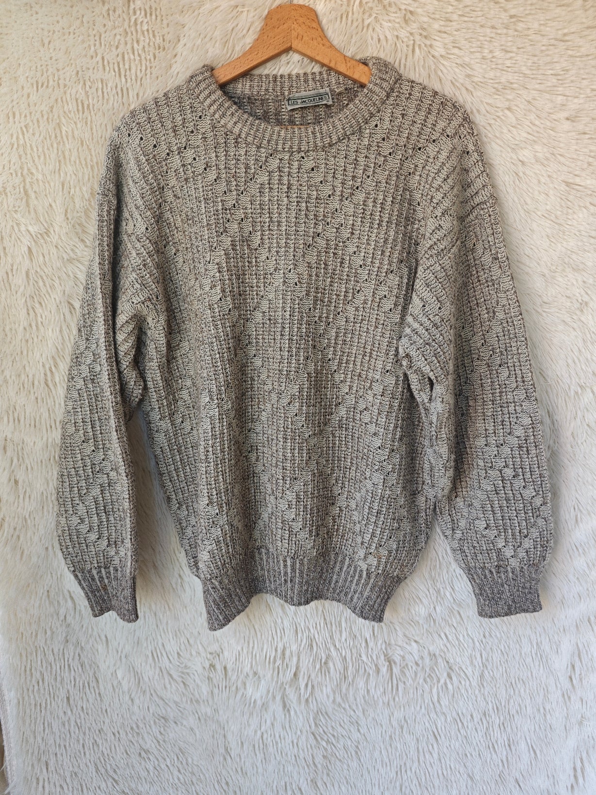 Maglione intrecciato beige