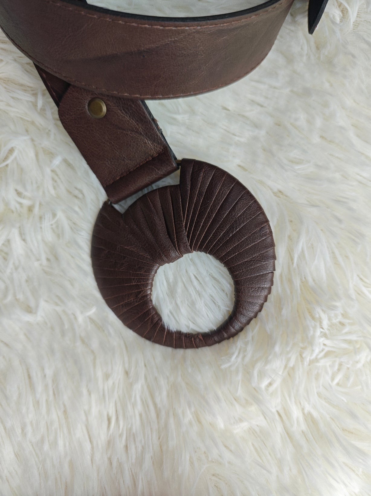Cintura pelle marrone cioccolato