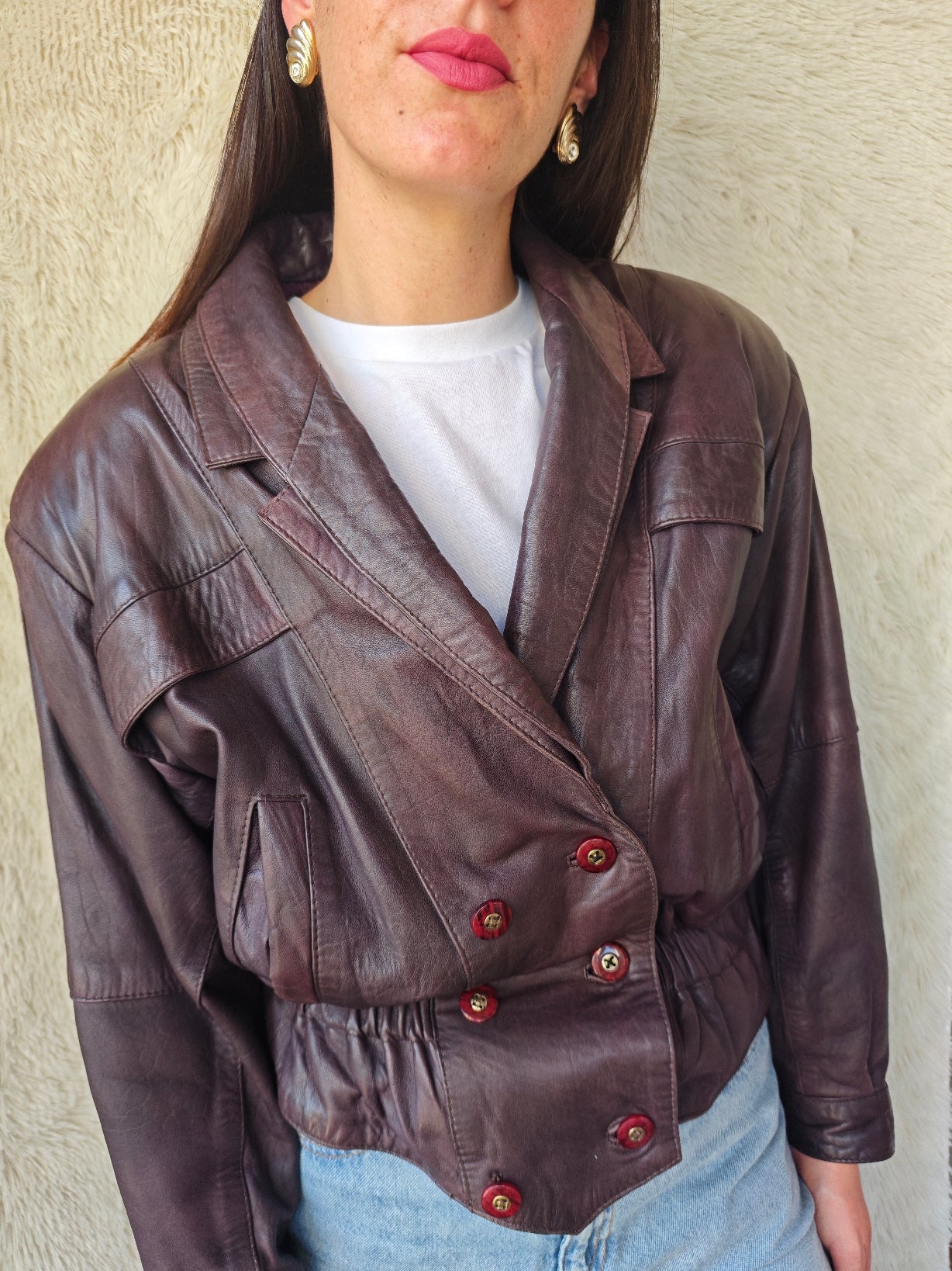 Giacca bomber melanzana