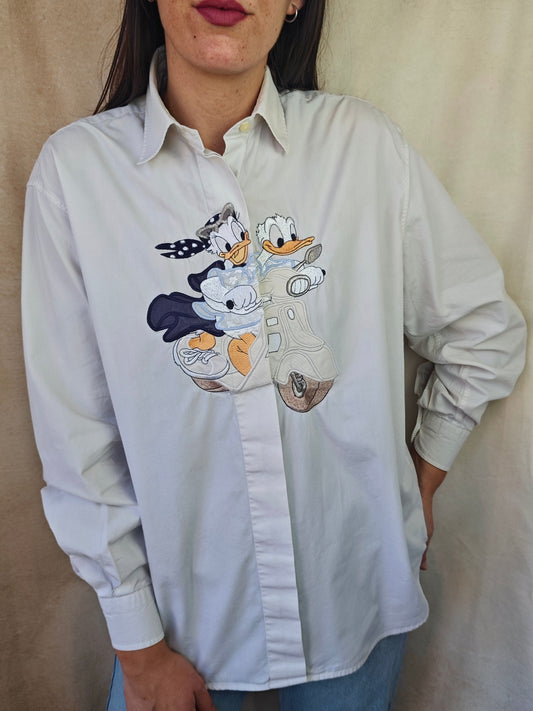 Camicia paperino e paperina scooter