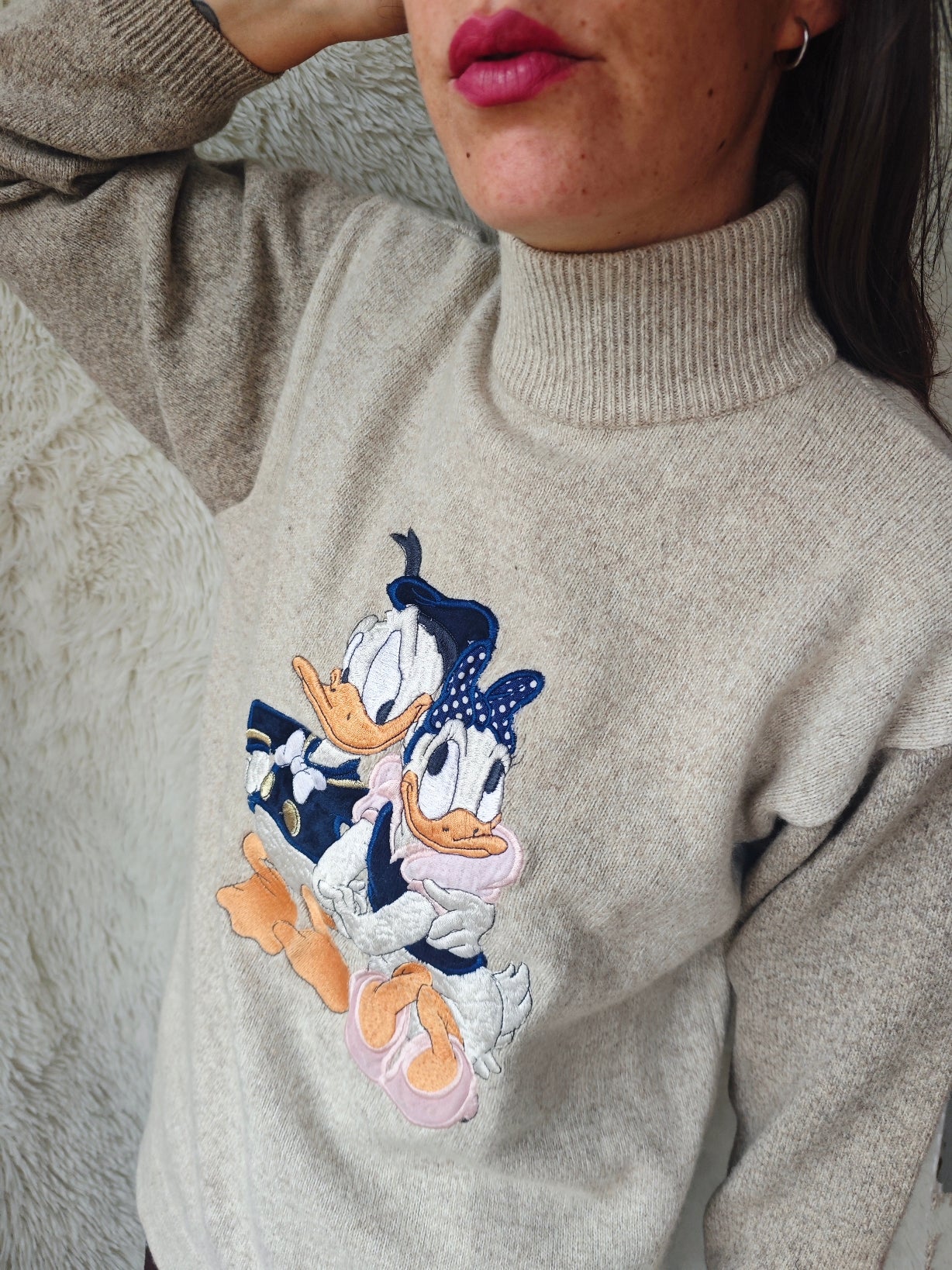 Pull paperino & paperina mohair