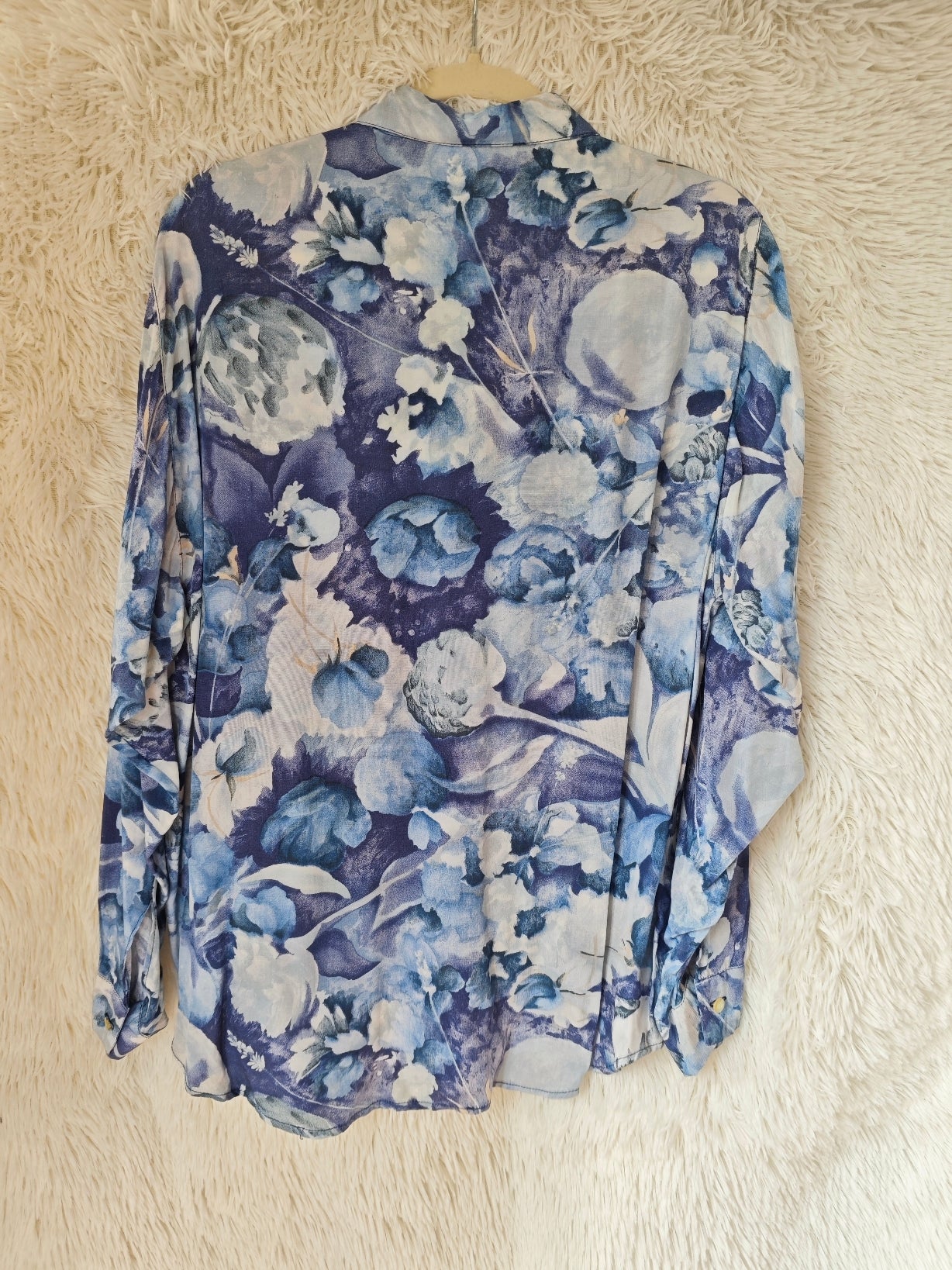 Camicia floreale blu