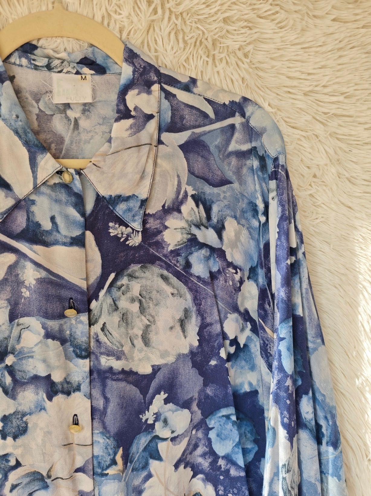 Camicia floreale blu