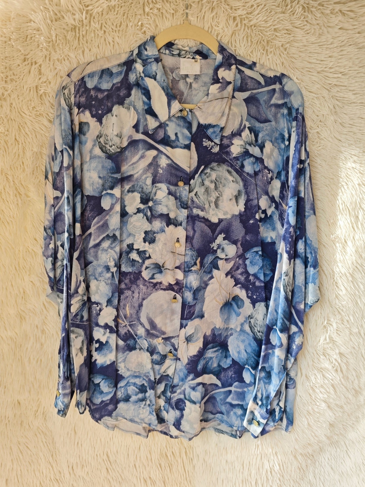 Camicia floreale blu