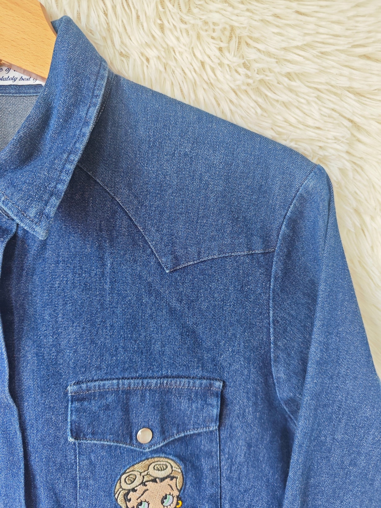 Camicia denim Betty boop biker