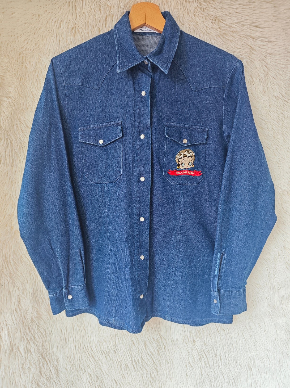 Camicia denim Betty boop biker