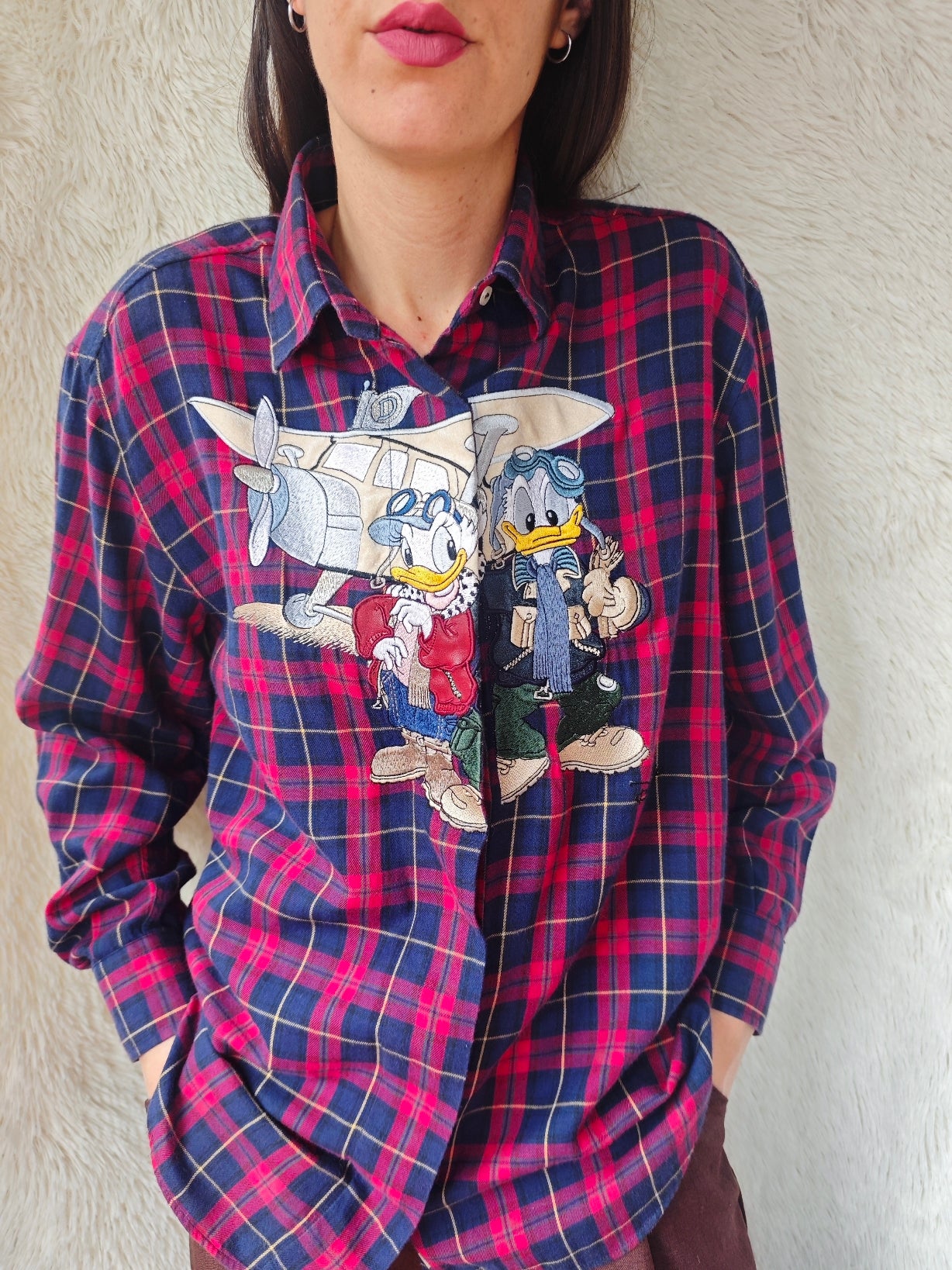 Camicia paperino e paperina aviatori