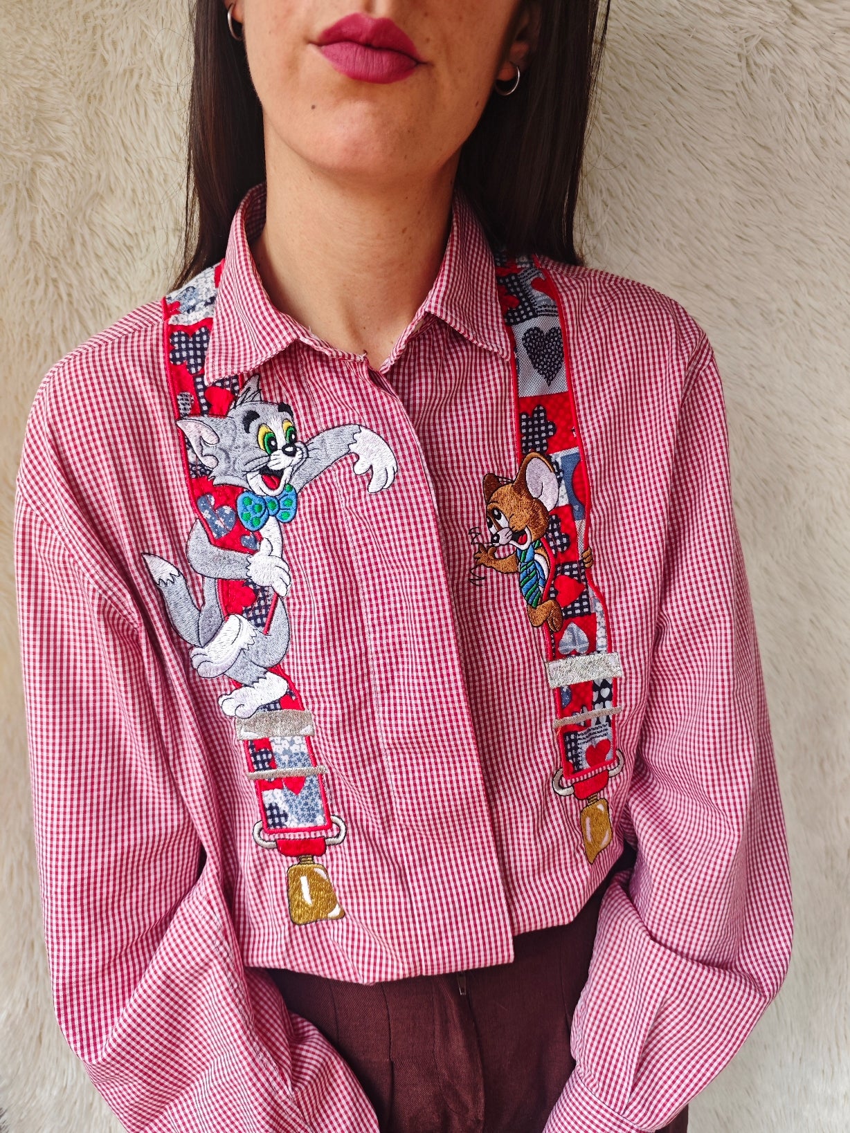 Camicia Tom & Jerry bretelle patch