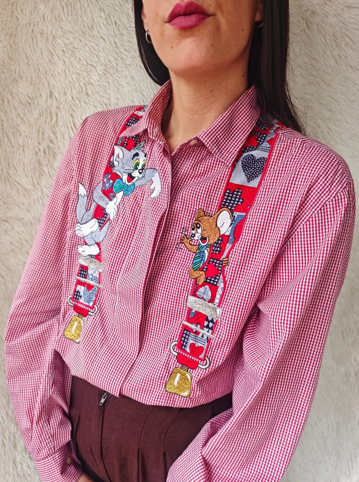 Camicia Tom & Jerry bretelle patch