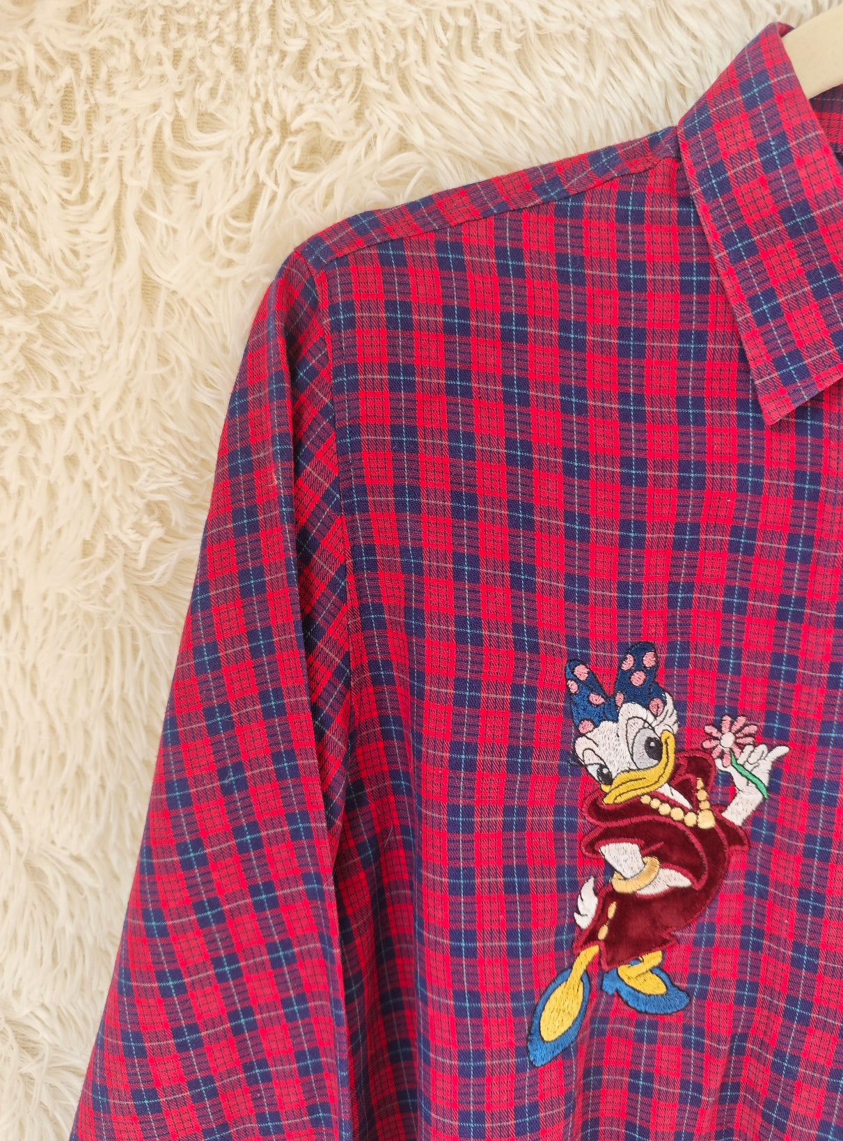 Camicia a quadri paperino e paperina