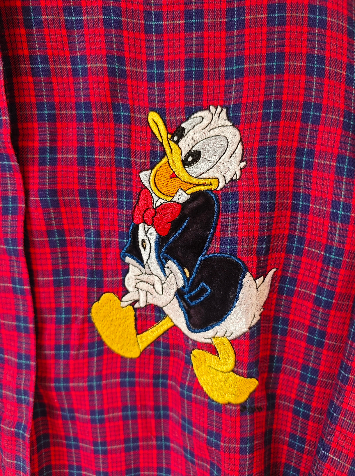 Camicia a quadri paperino e paperina