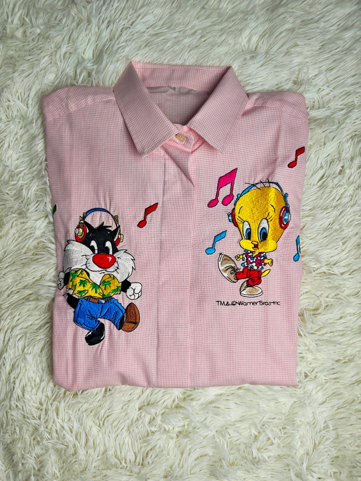 Camicia Titti e Silvestro hawaiani