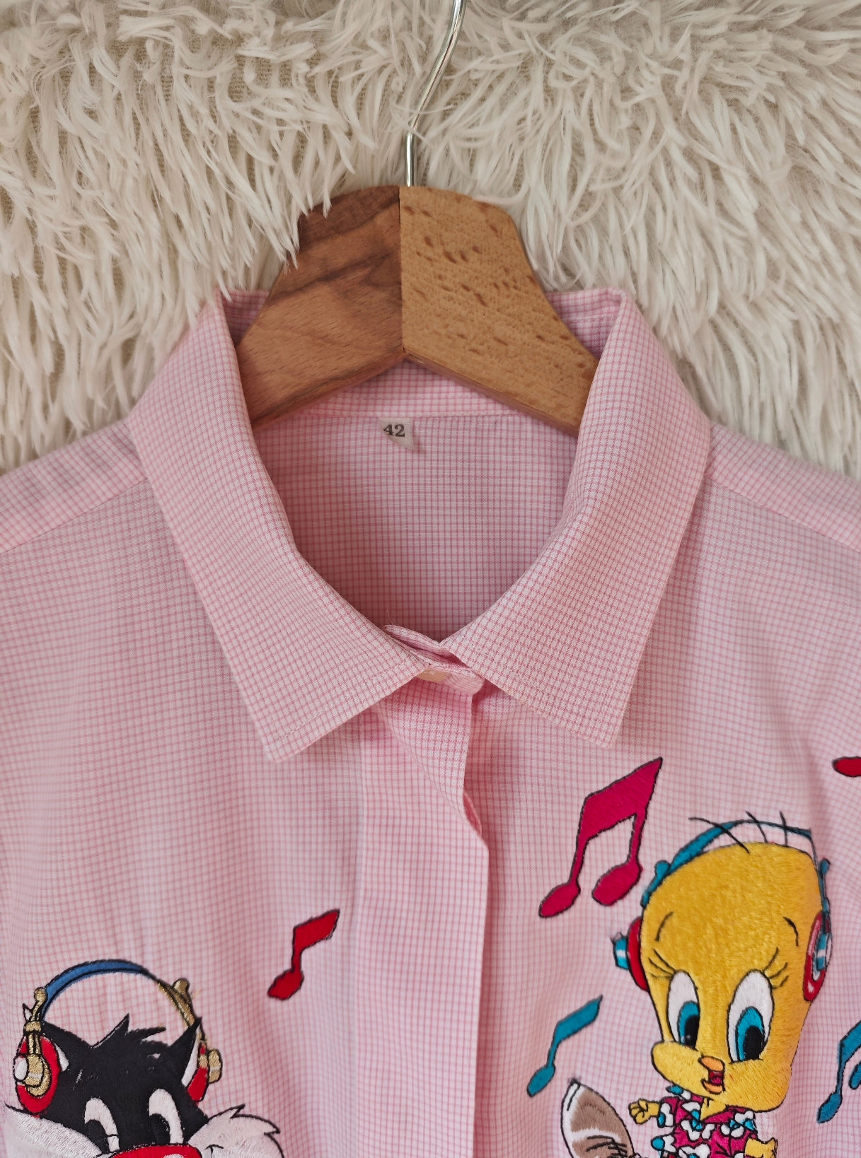 Camicia Titti e Silvestro hawaiani