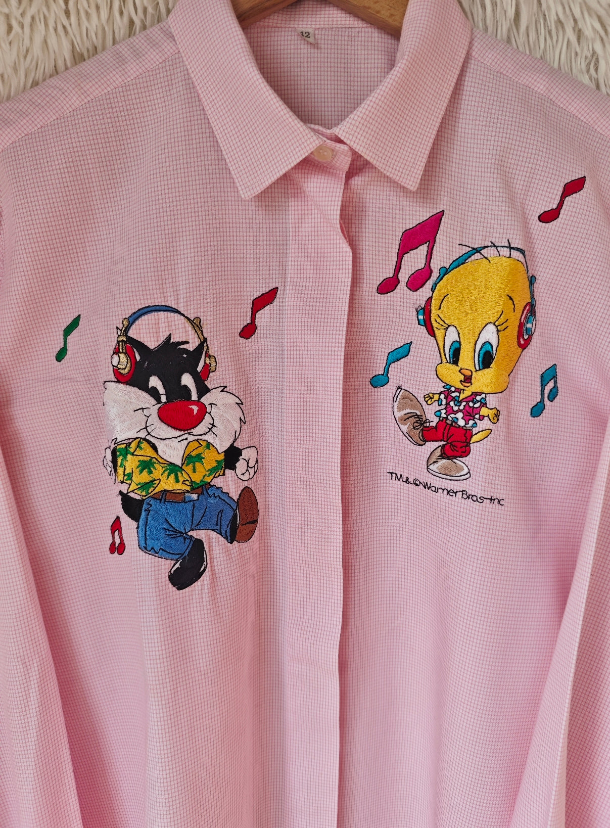 Camicia Titti e Silvestro hawaiani