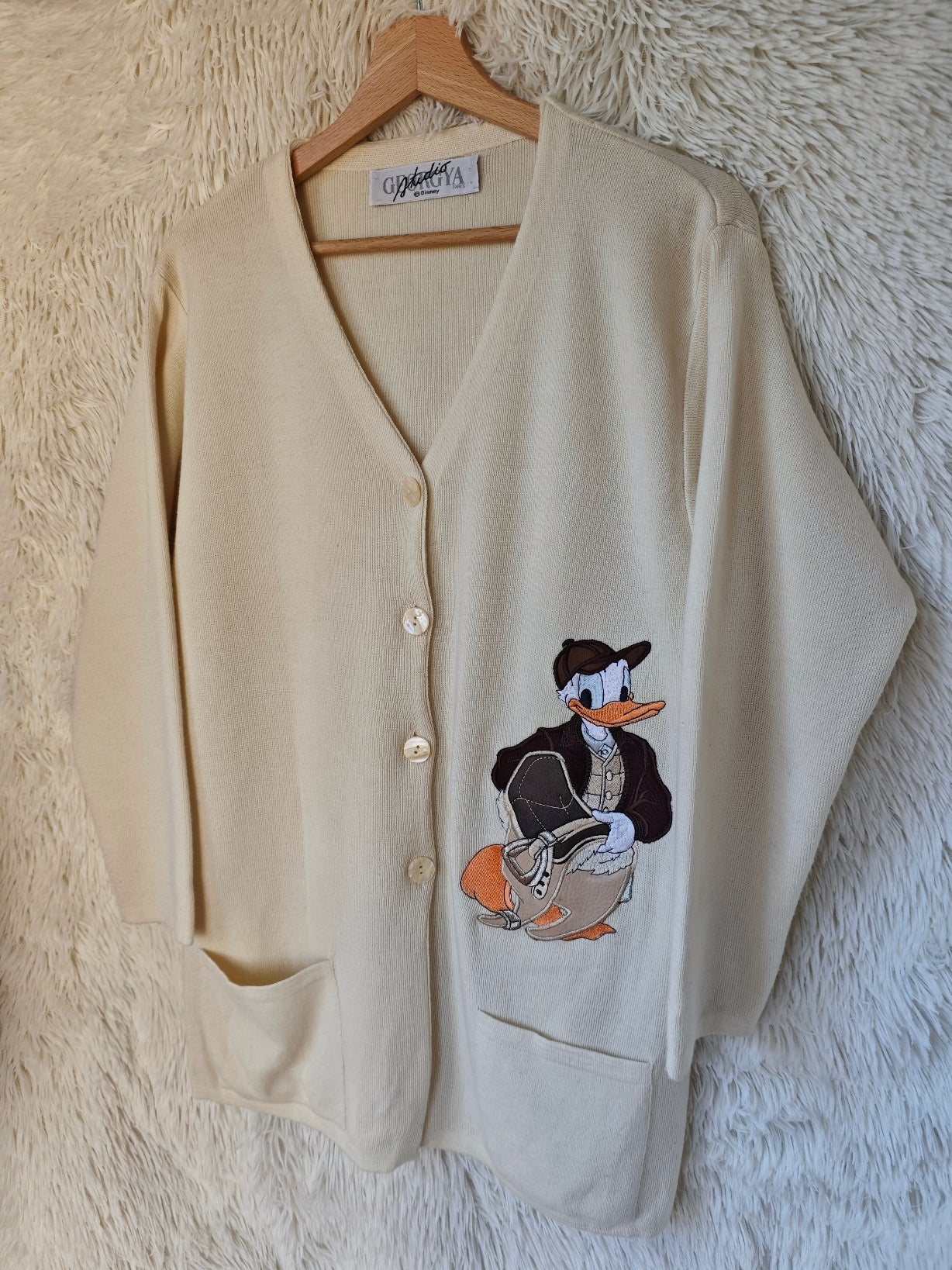 Cardigan paperino crema