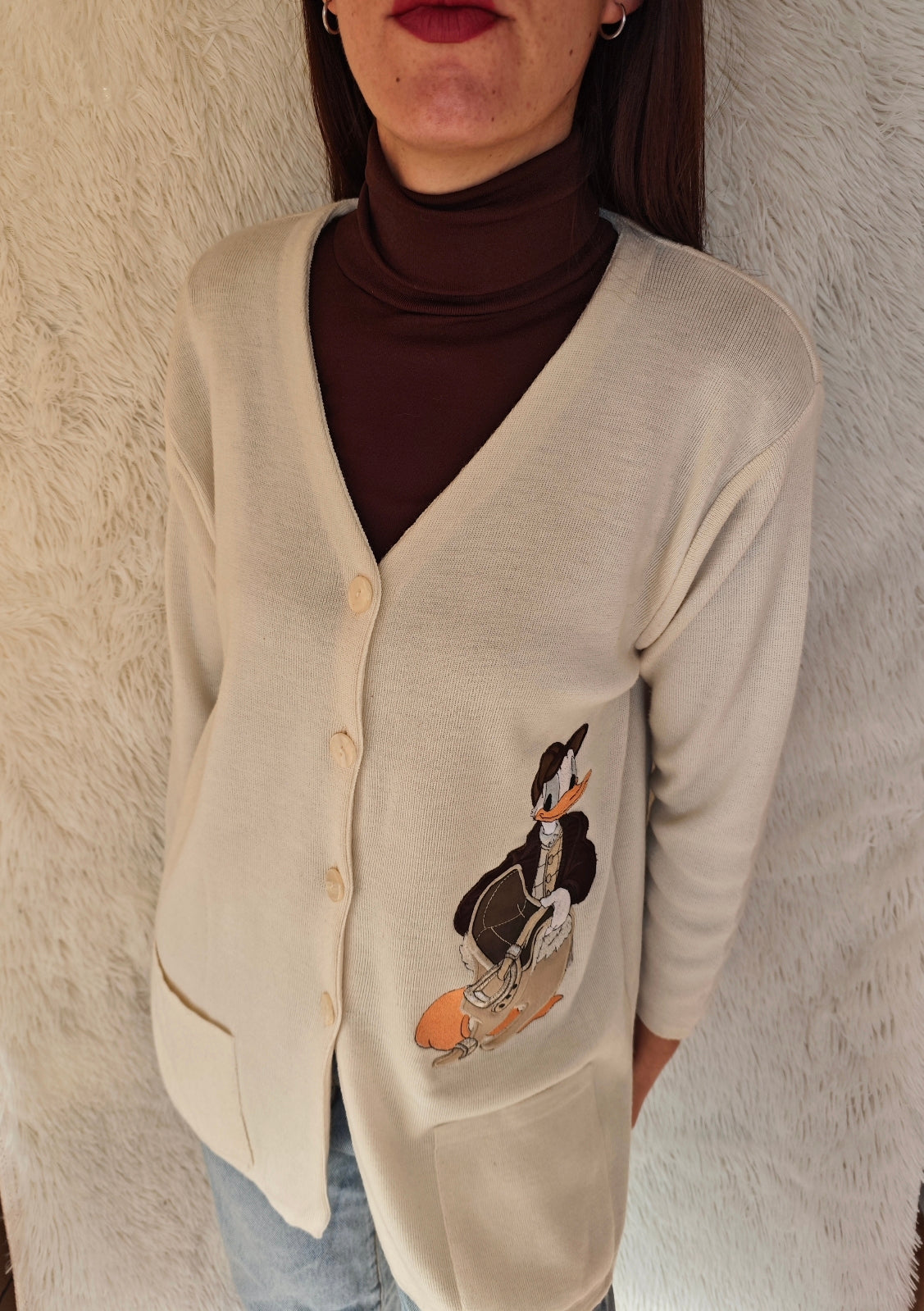 Cardigan paperino crema