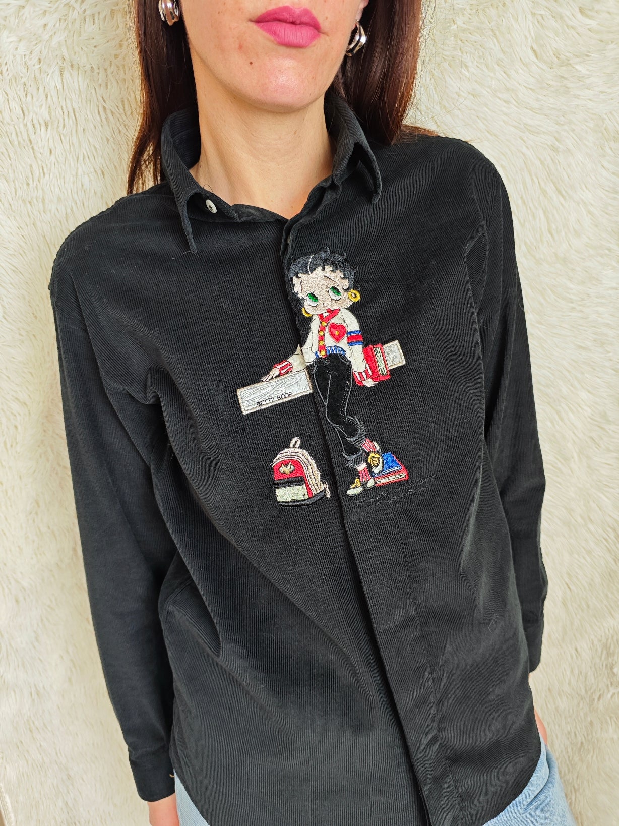 Camicia Betty boop velluto