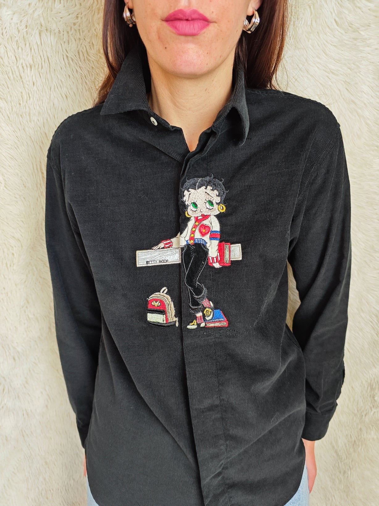 Camicia Betty boop velluto