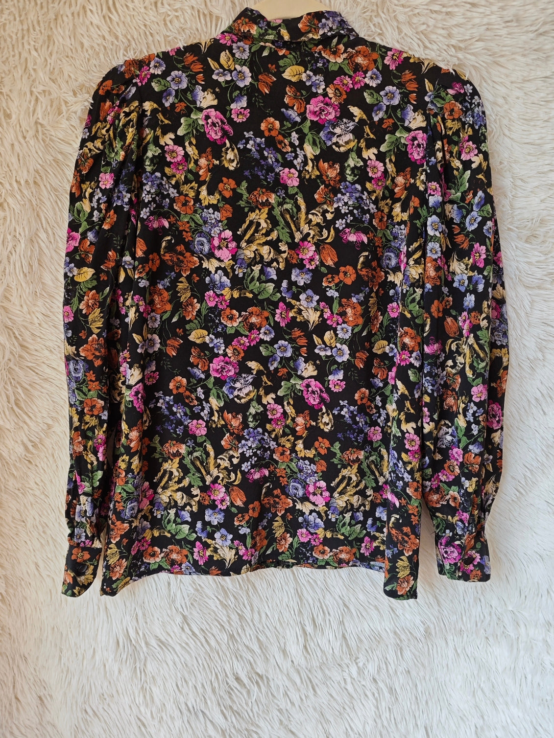 Camicia floreale nera