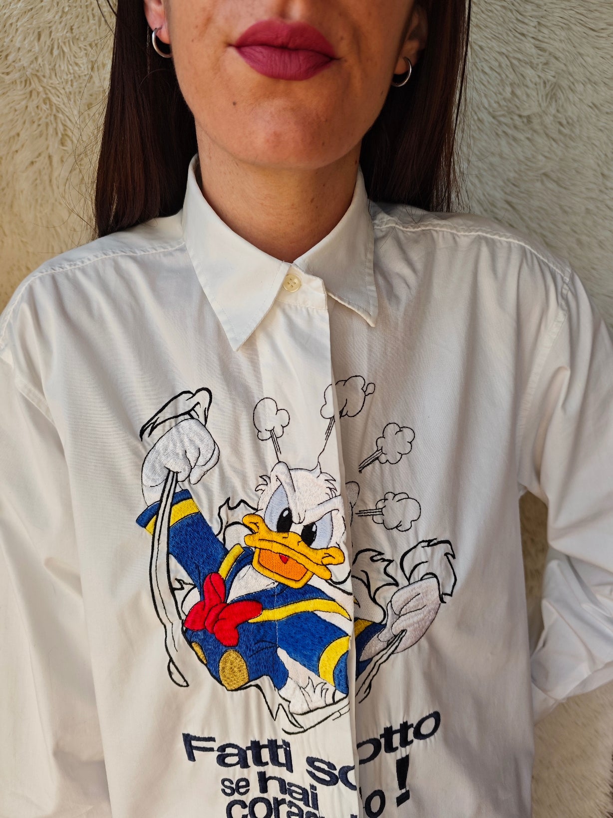 Camicia paperino "fatti sotto"