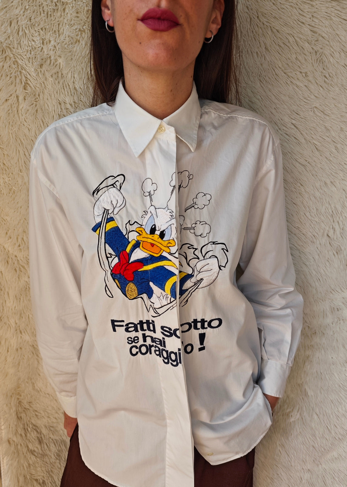 Camicia paperino "fatti sotto"