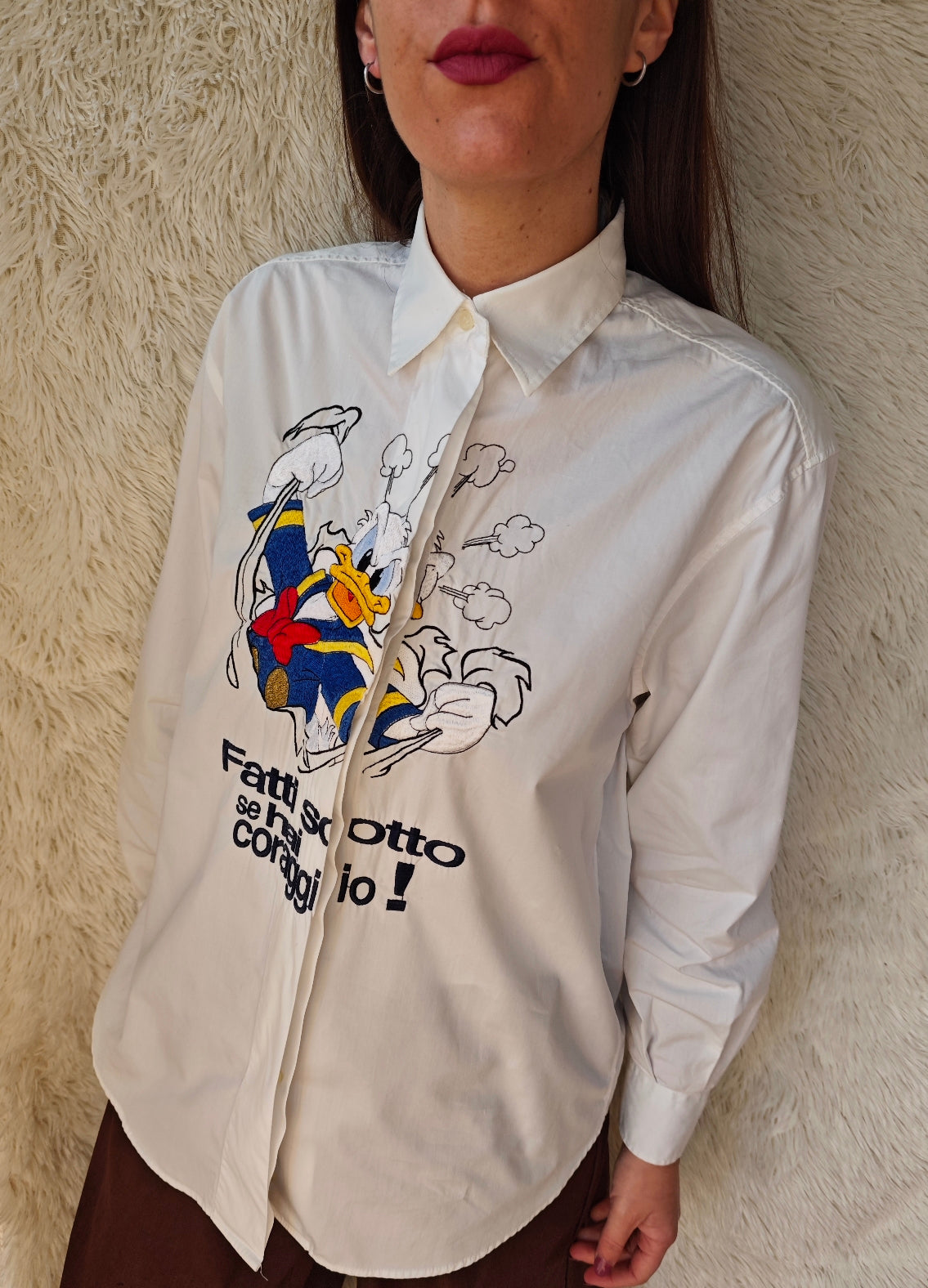 Camicia paperino "fatti sotto"