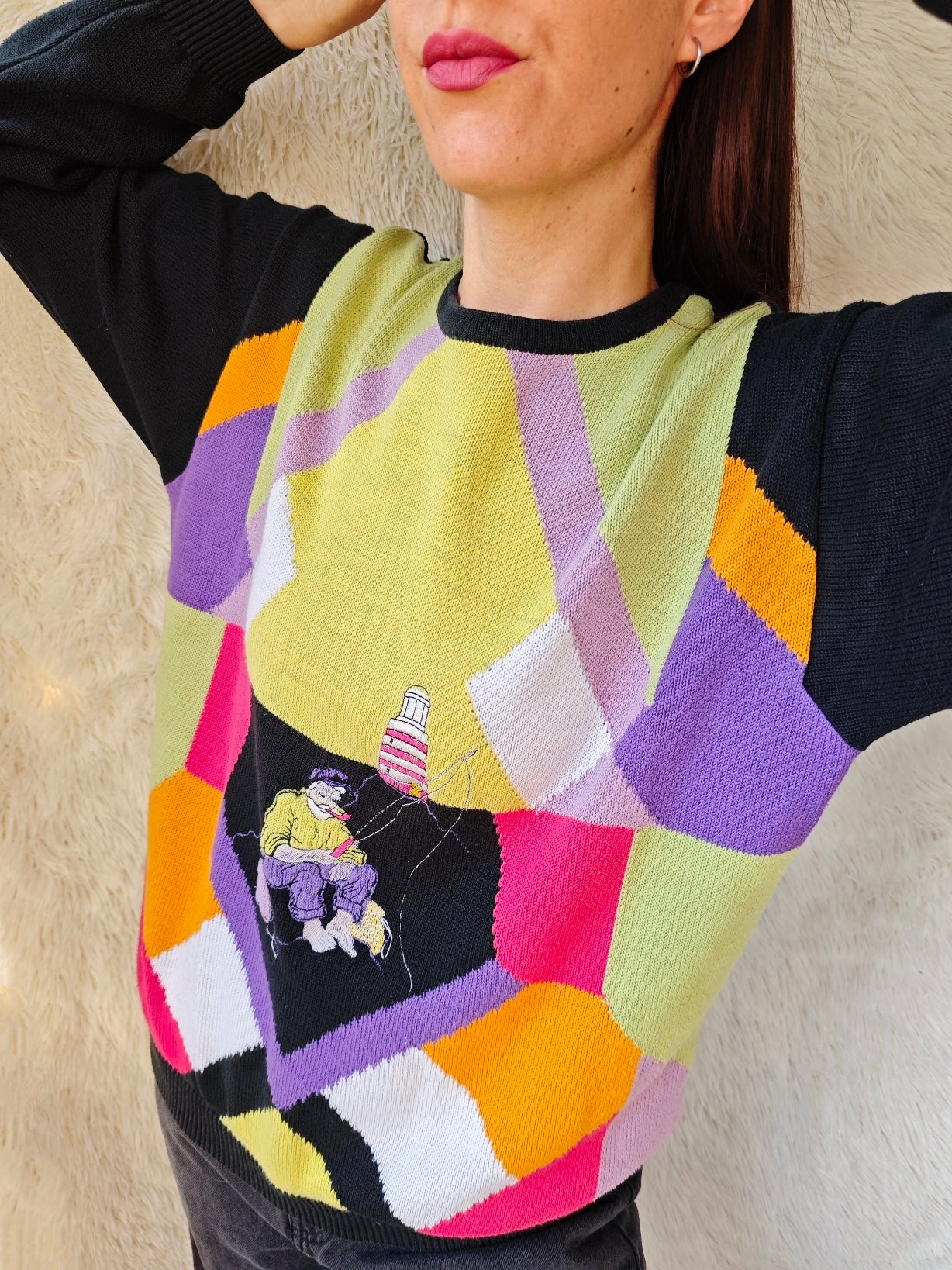 Pull Color Block Geometrico