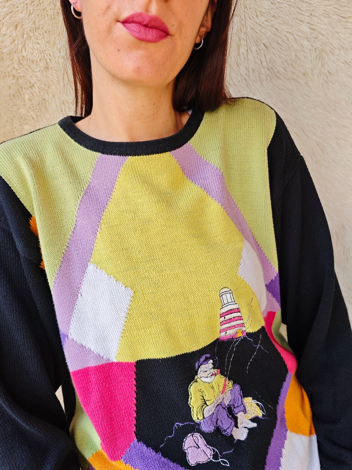 Pull Color Block Geometrico