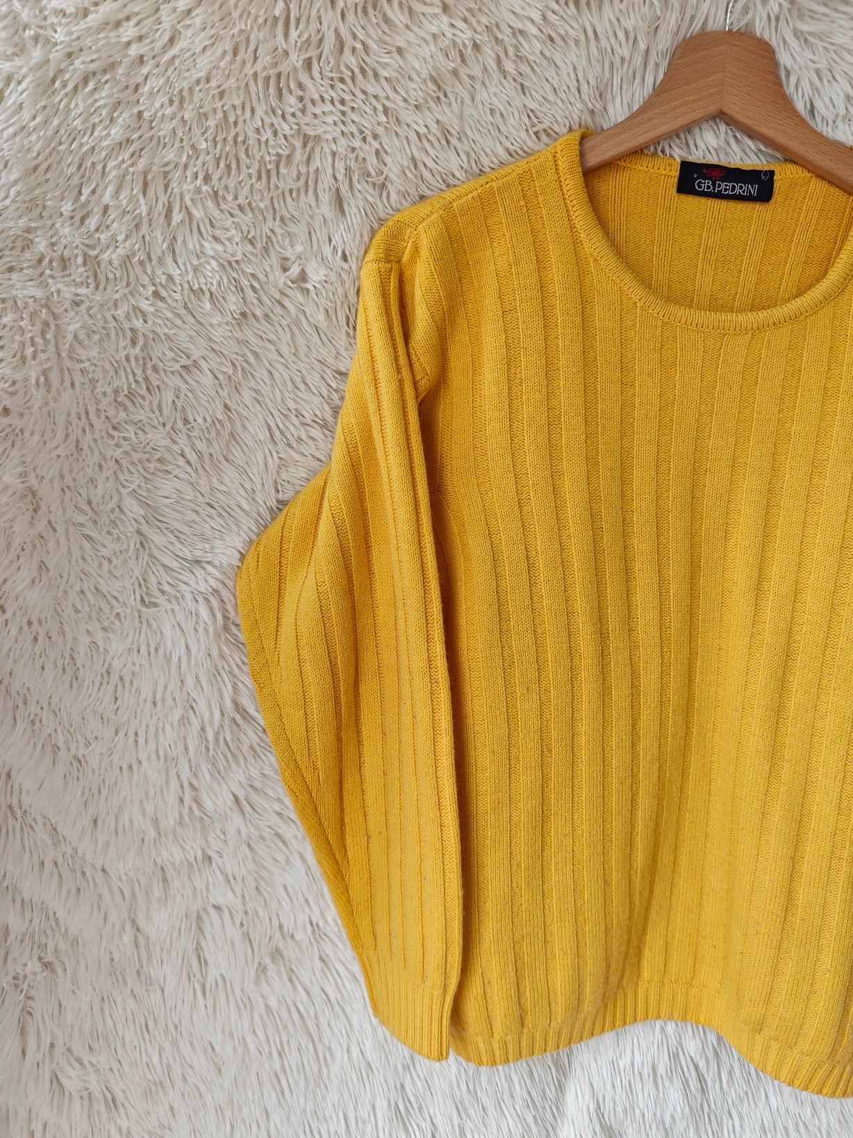 Pull giallo a coste