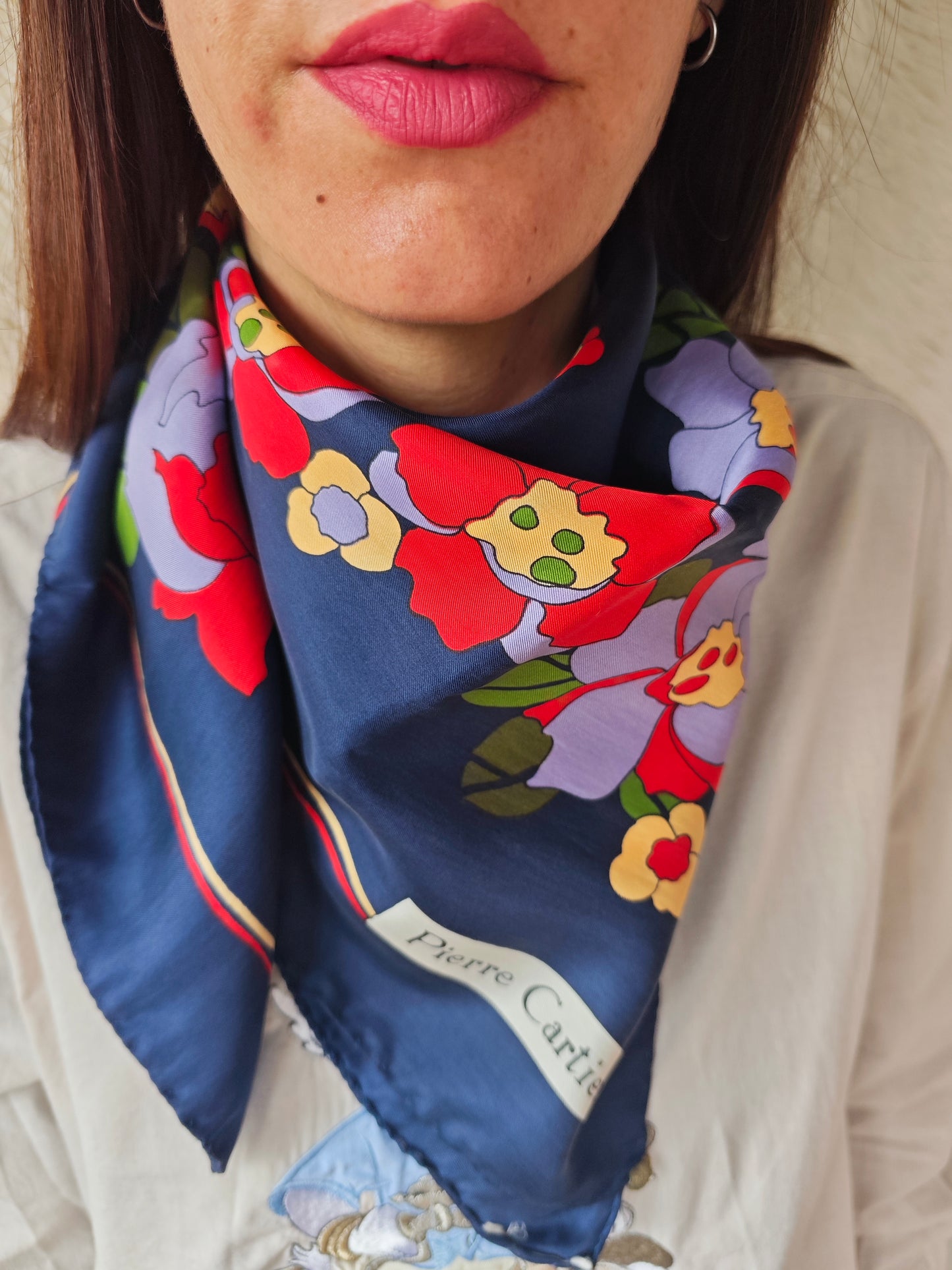 Foulard floreale Pierre Cartier