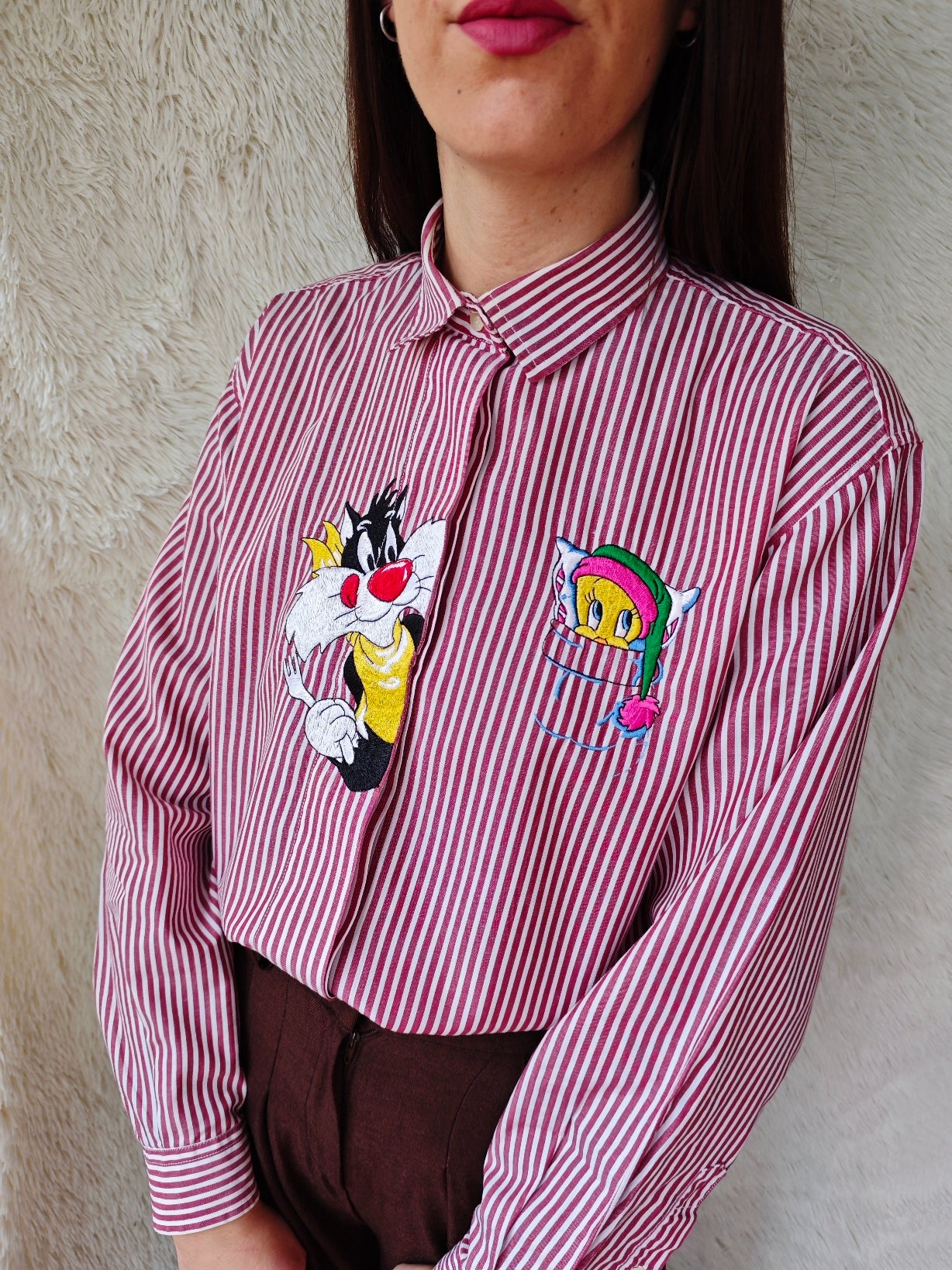 Camicia a righe Titti e Silvestro