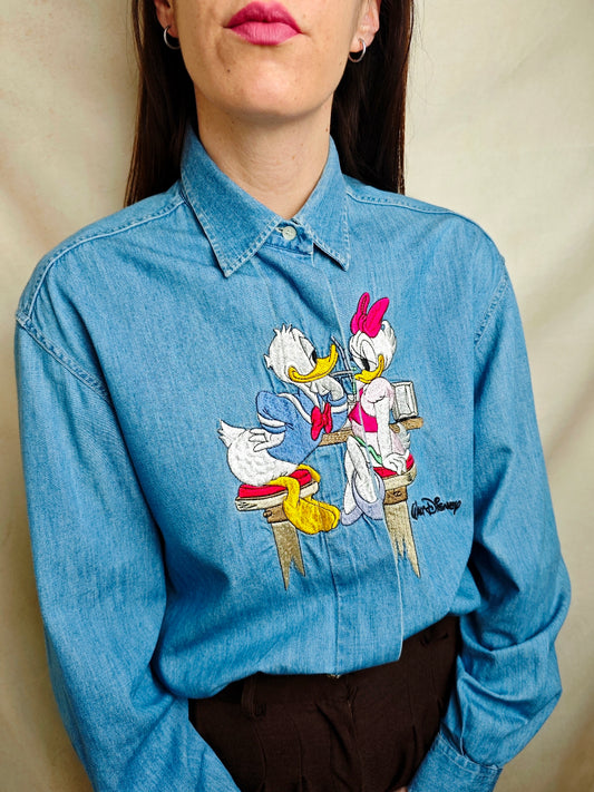 Camicia paperino e paperina denim