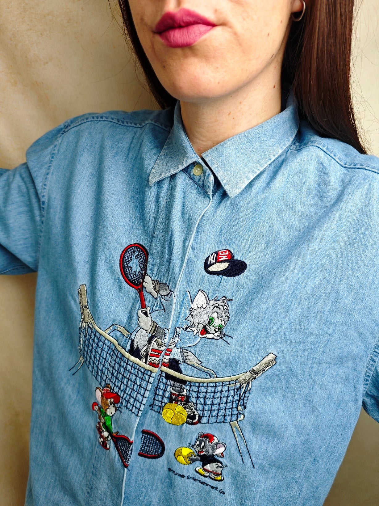 Camicia Tom & Jerry tennis denim