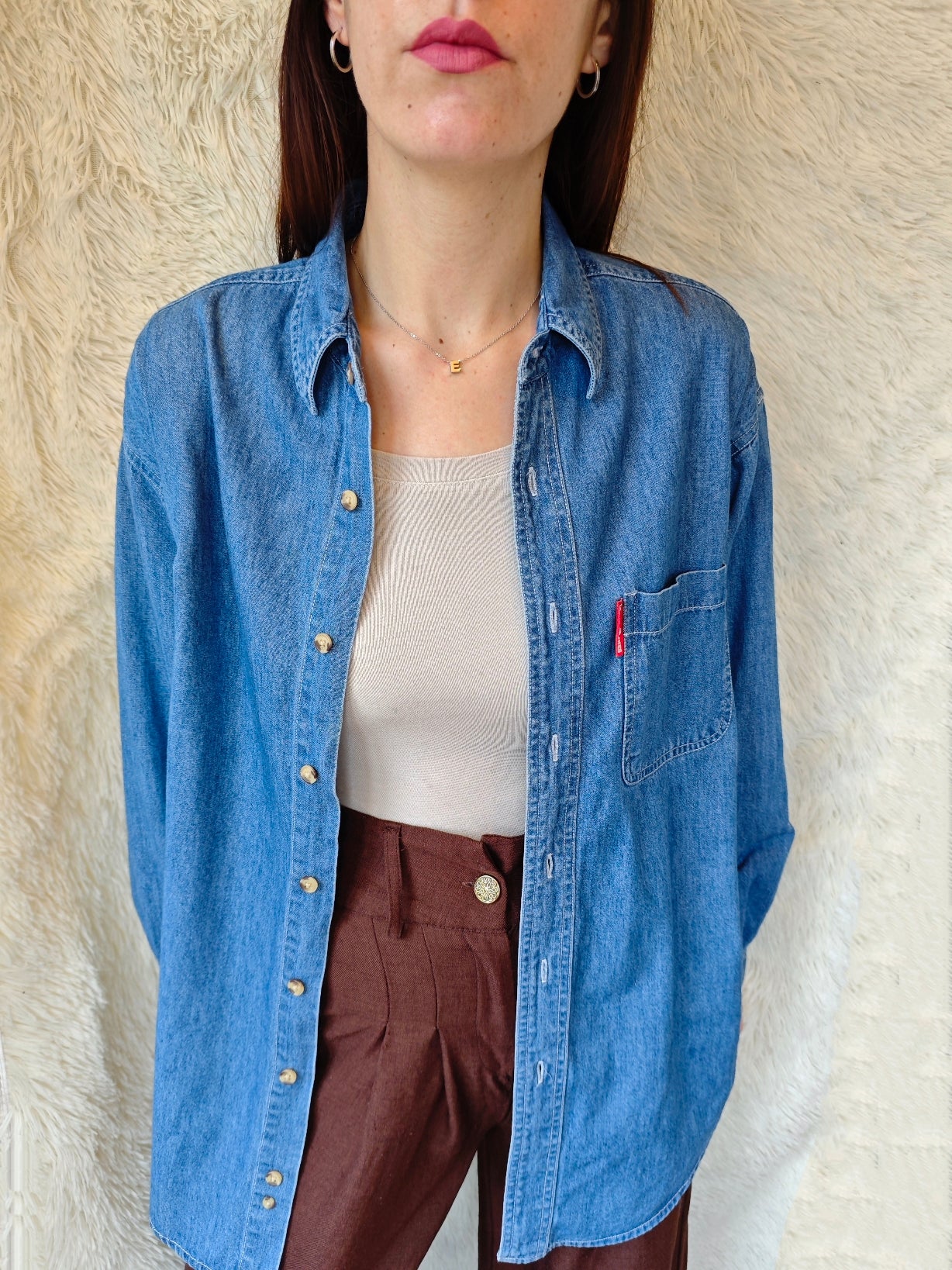 Camicia Jeans Titti Retro