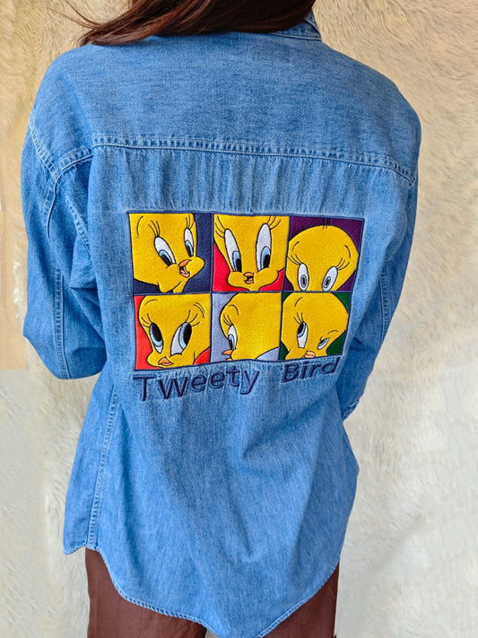 Camicia Jeans Titti Retro