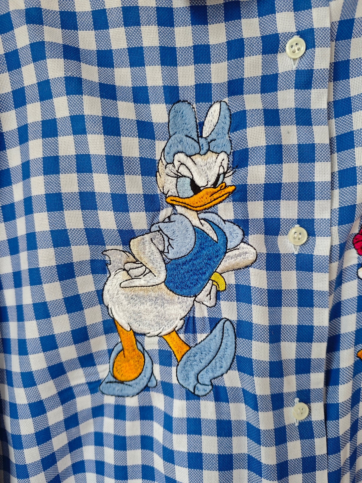 Camicia Vichy blu paperino e paperina
