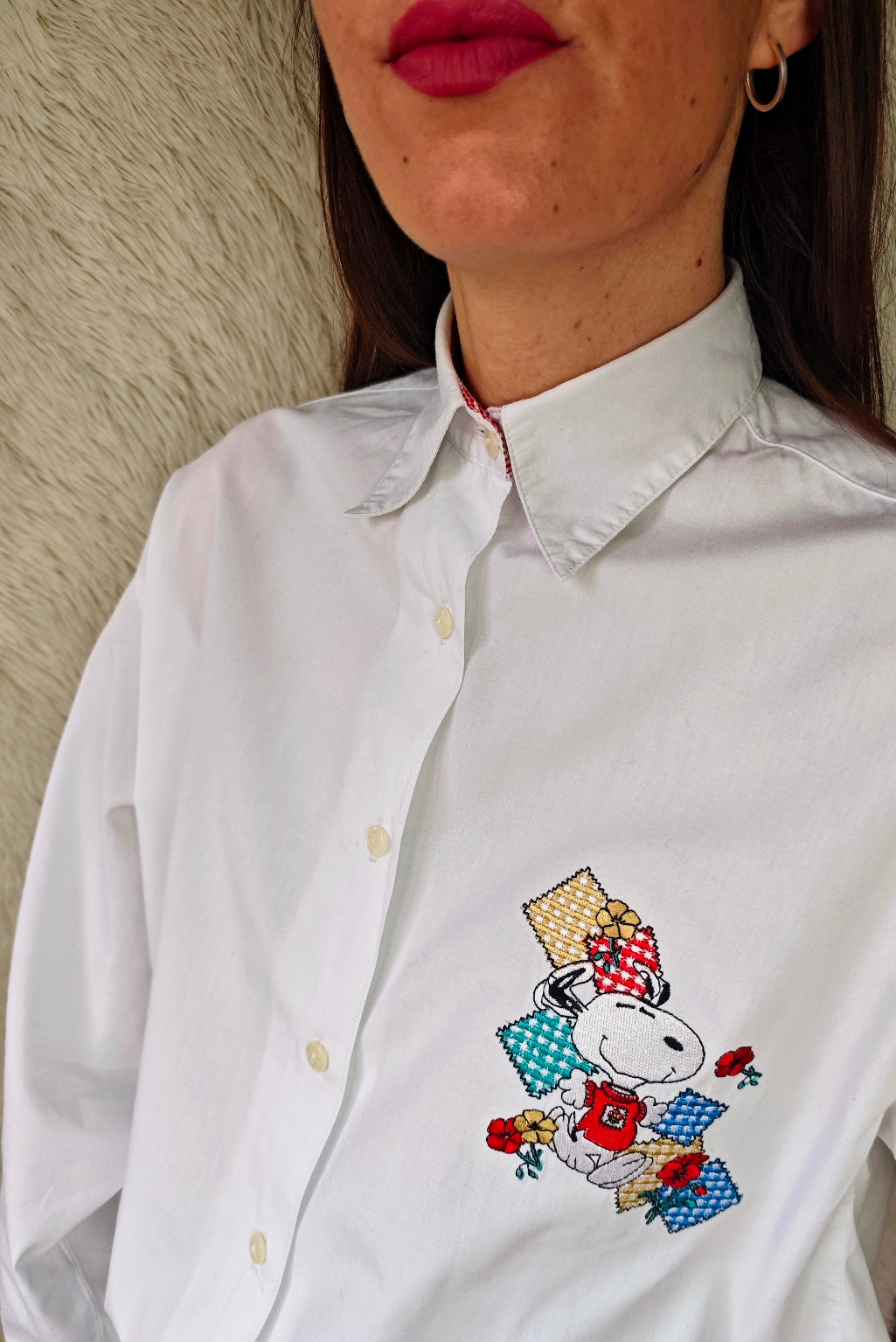Camicia Snoopy picnic bianca