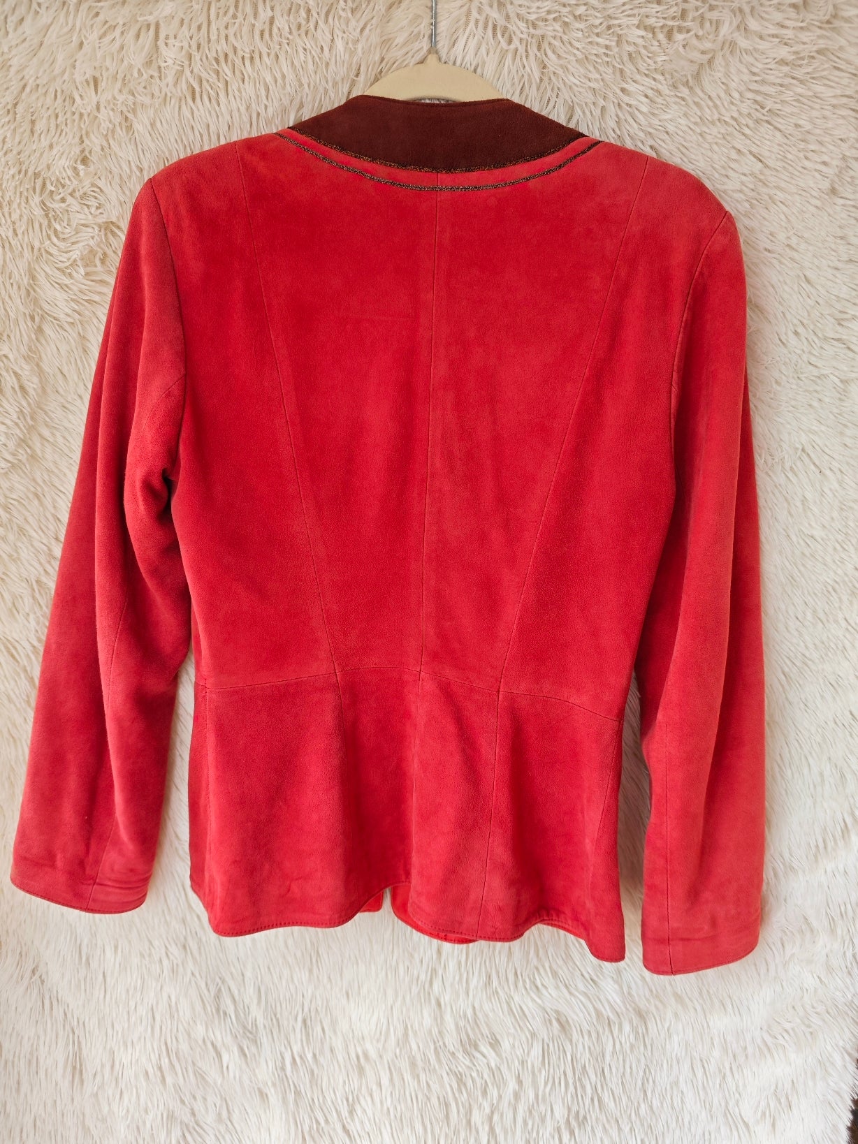 Giacca camoscio geometrica