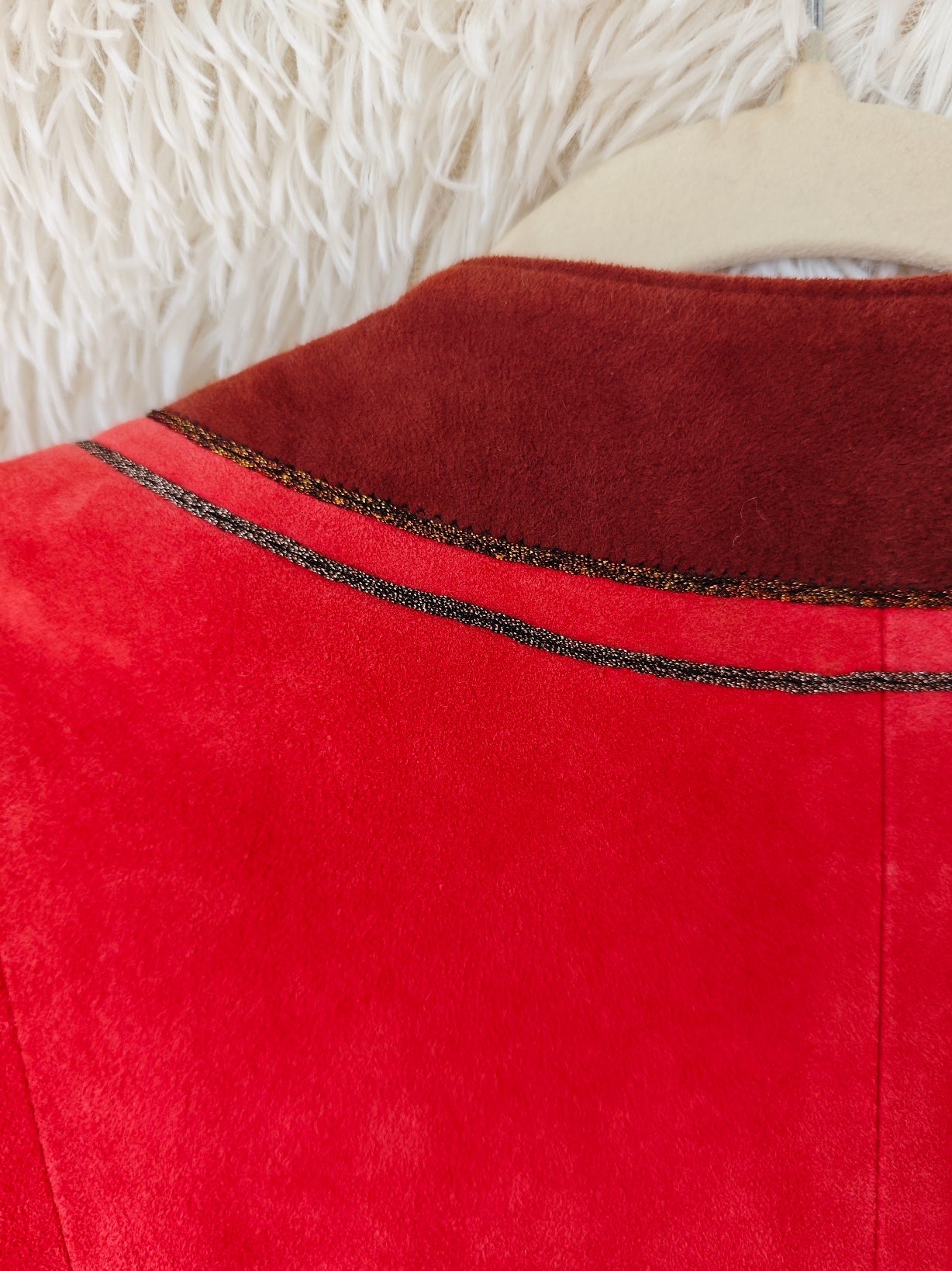 Giacca camoscio geometrica