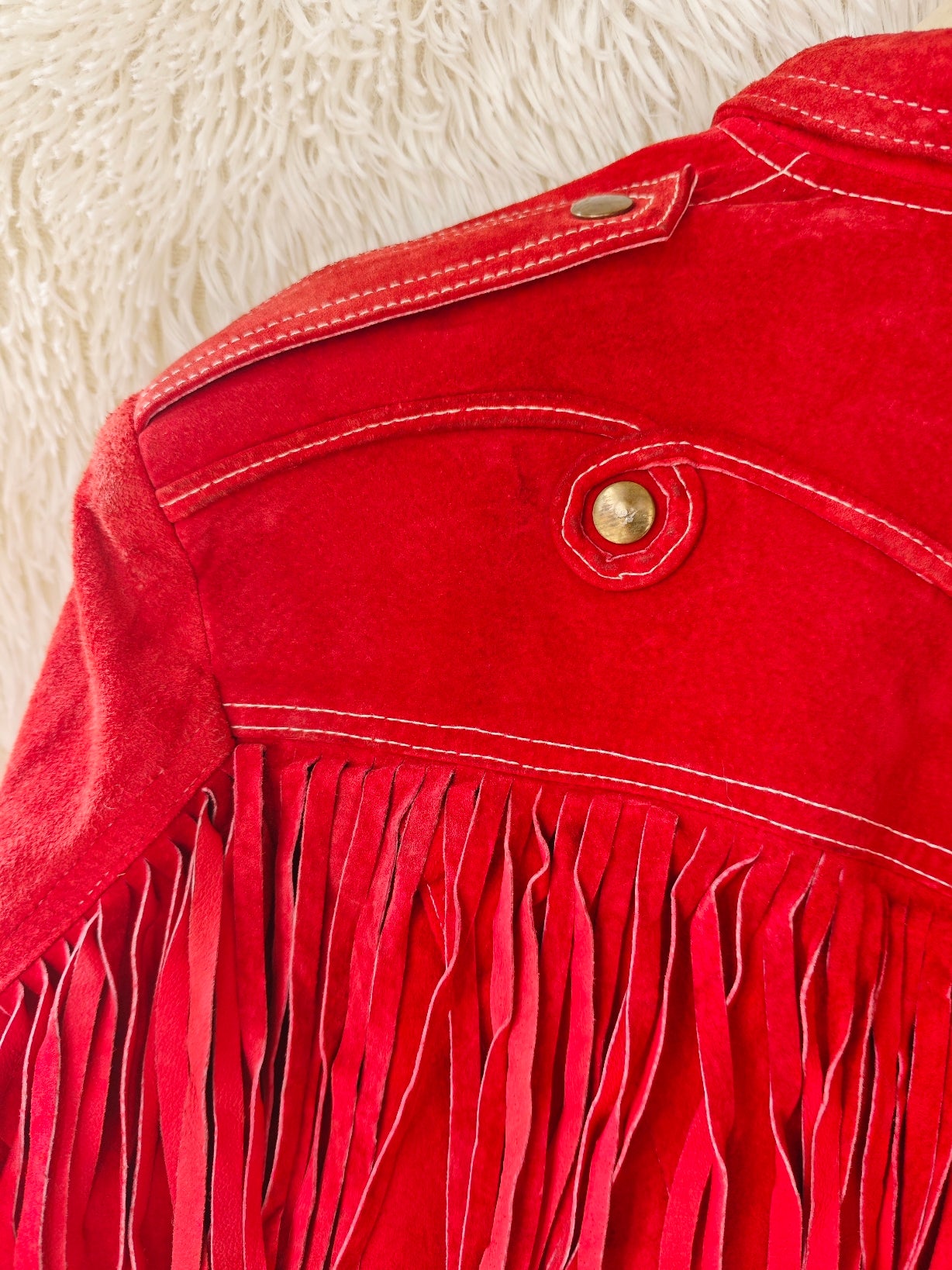 Giacca camoscio western