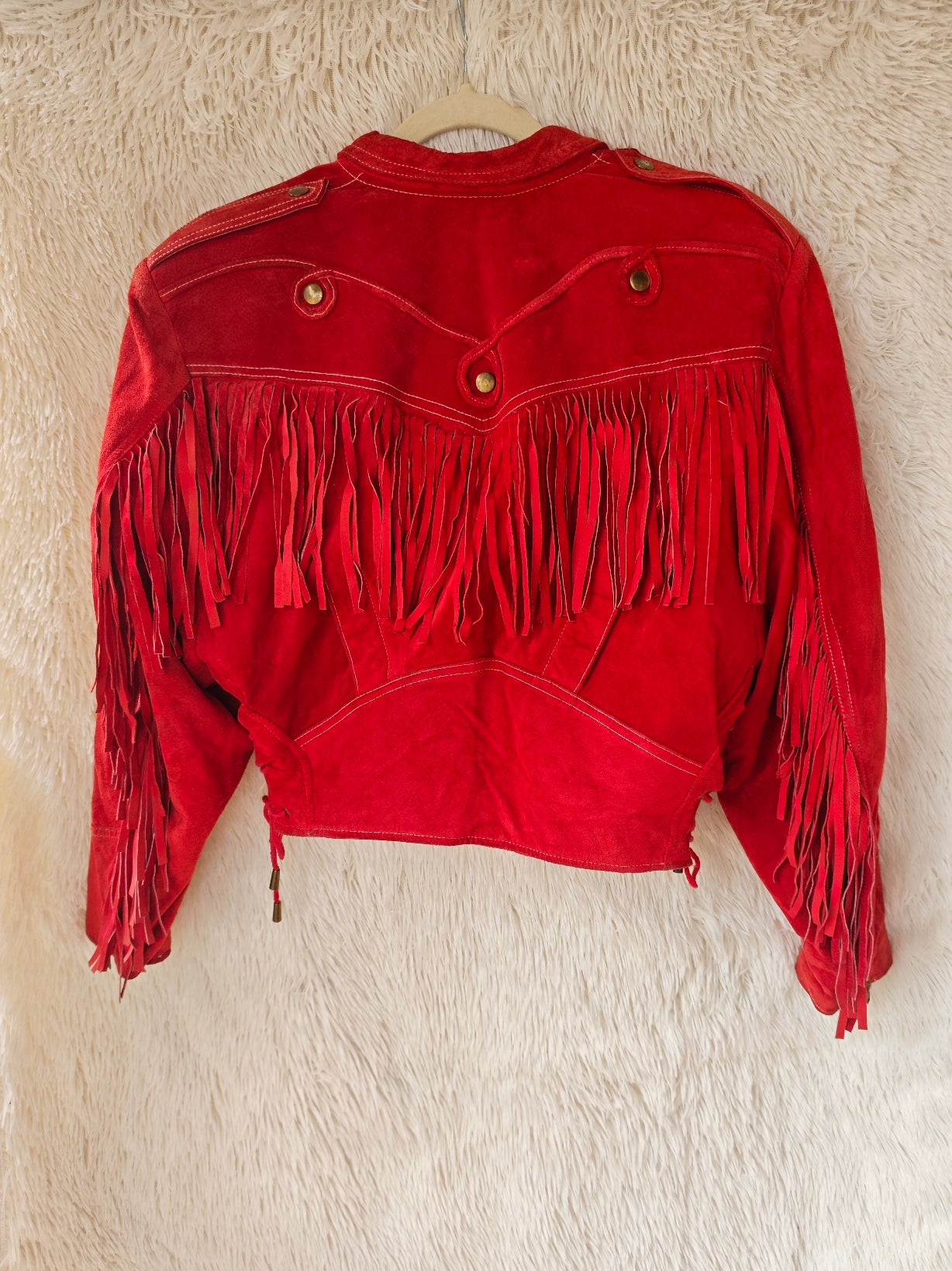 Giacca camoscio western