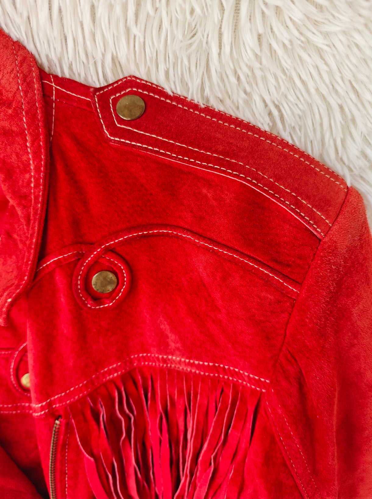 Giacca camoscio western