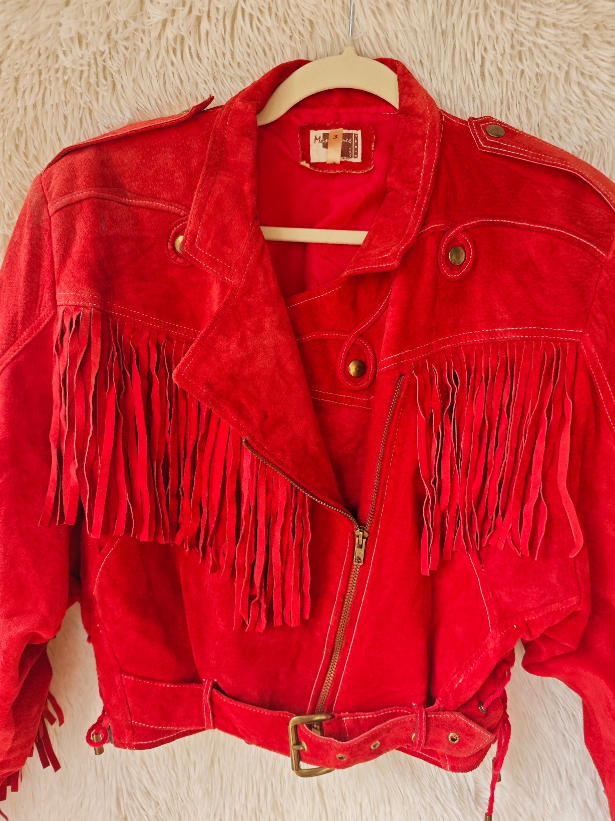 Giacca camoscio western