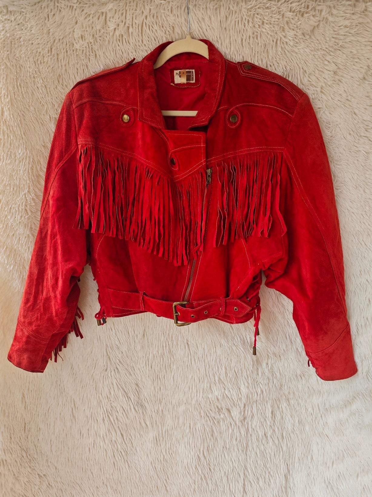 Giacca camoscio western