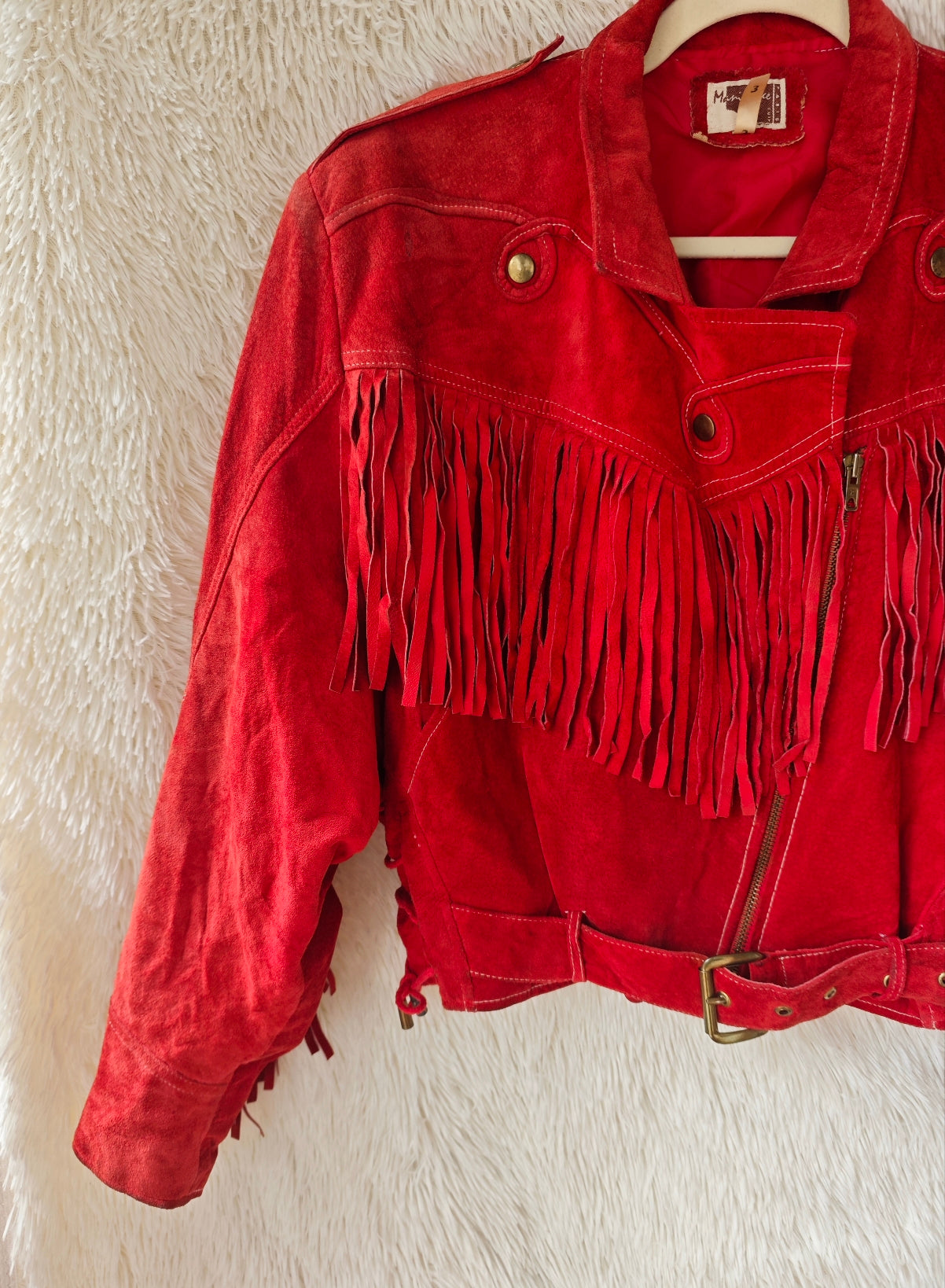 Giacca camoscio western